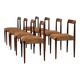 Set of 8 Lübke Rosewood Dining Chairs, Germany, 1960s