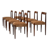Set of 8 Lübke Rosewood Dining Chairs, Germany, 1960s