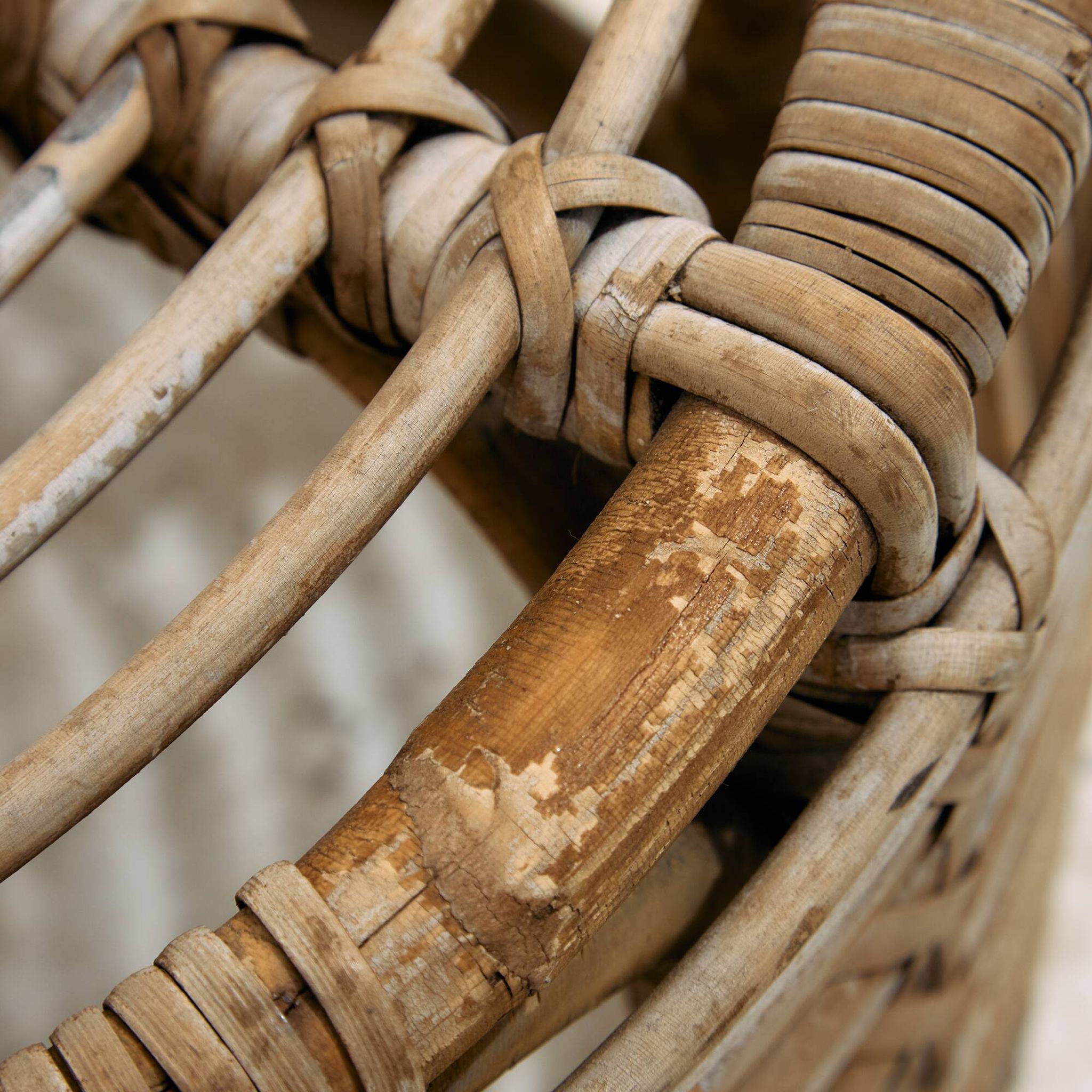 Rattan and bamboo set, Set of 2