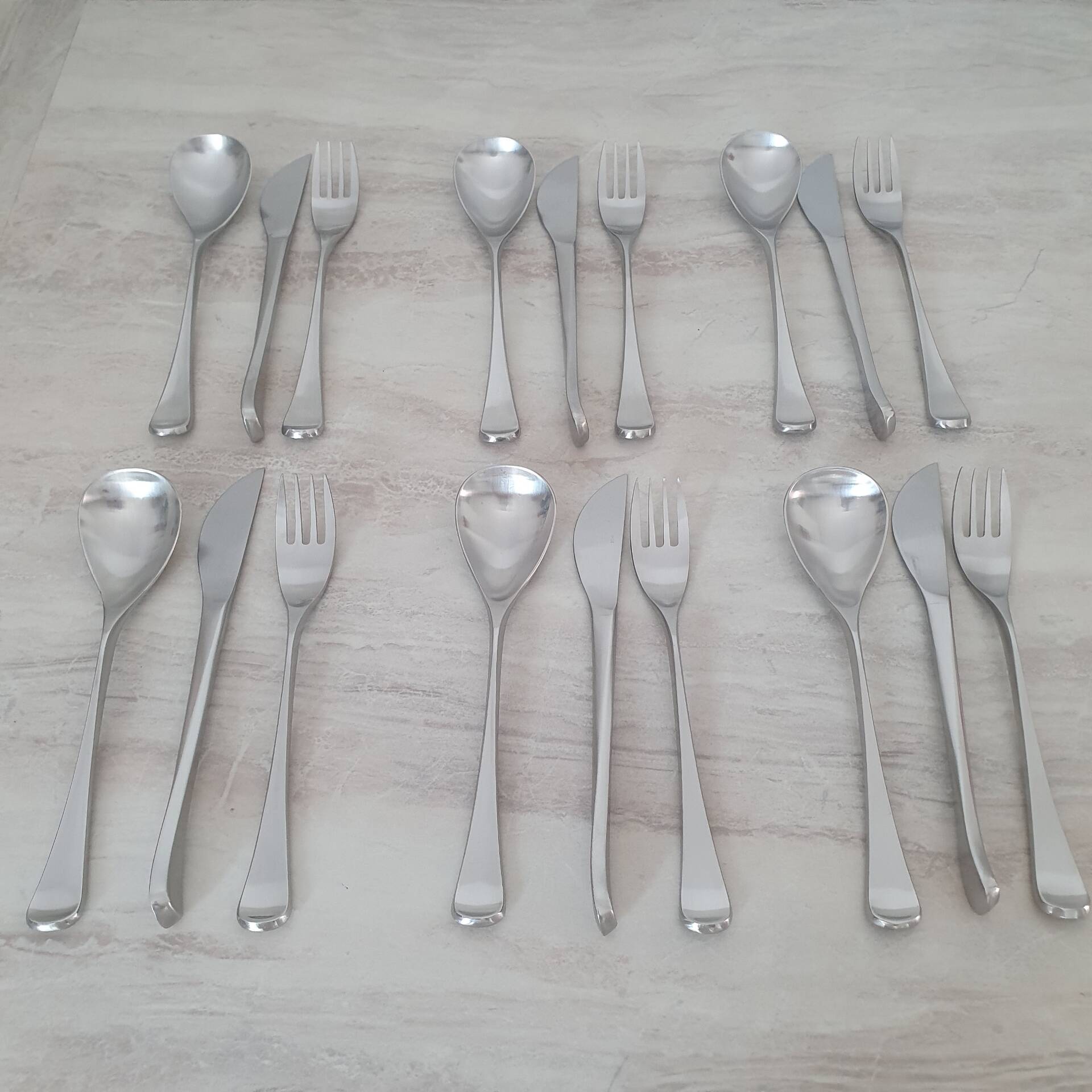 Service for 18 covers Guy Degrenne Cobra collection / Forks and spoons