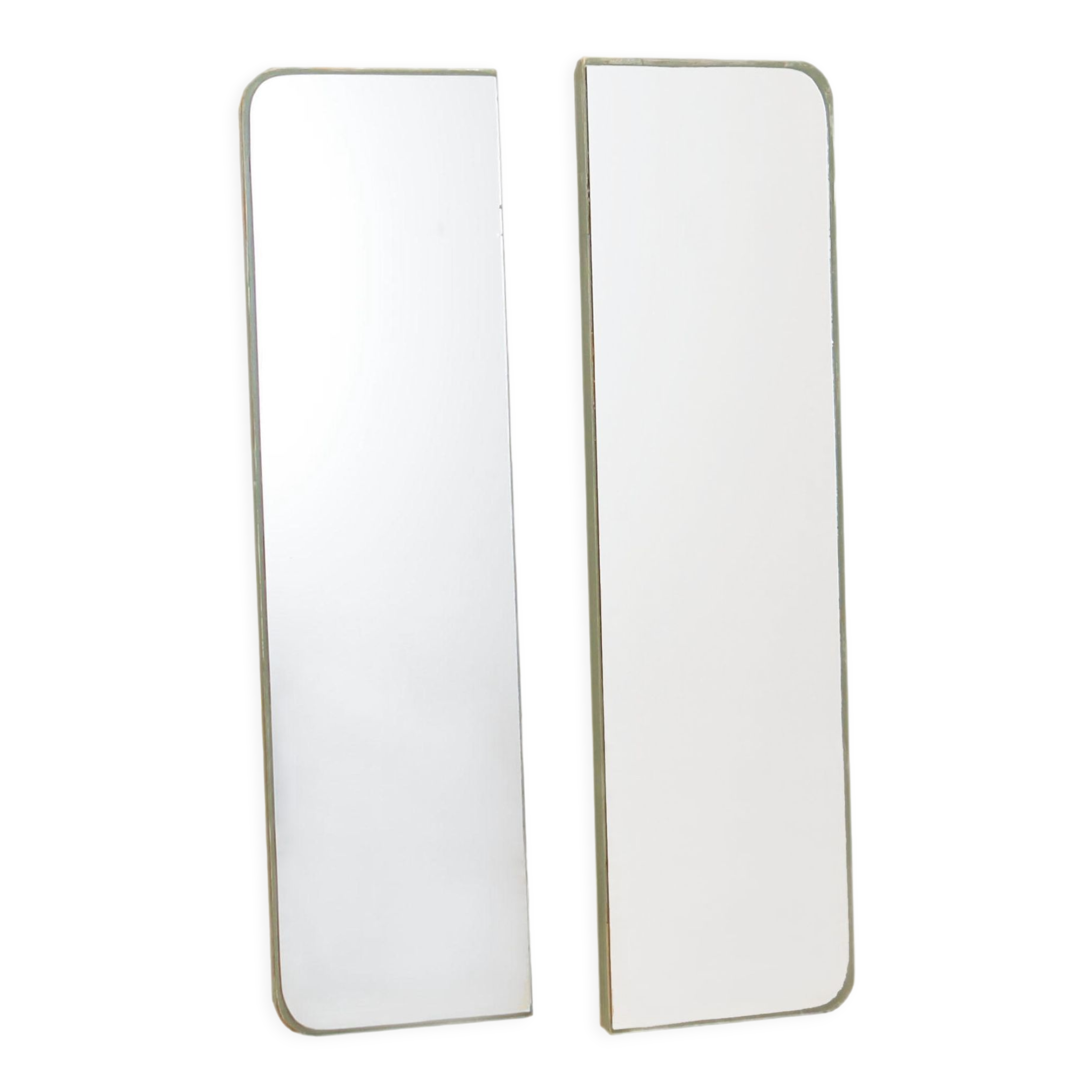 Set of two mirrors in pine frame 1970s Denmark