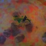 Multicolored glass cup