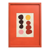 Collage abstrait sur papier  signée eawy