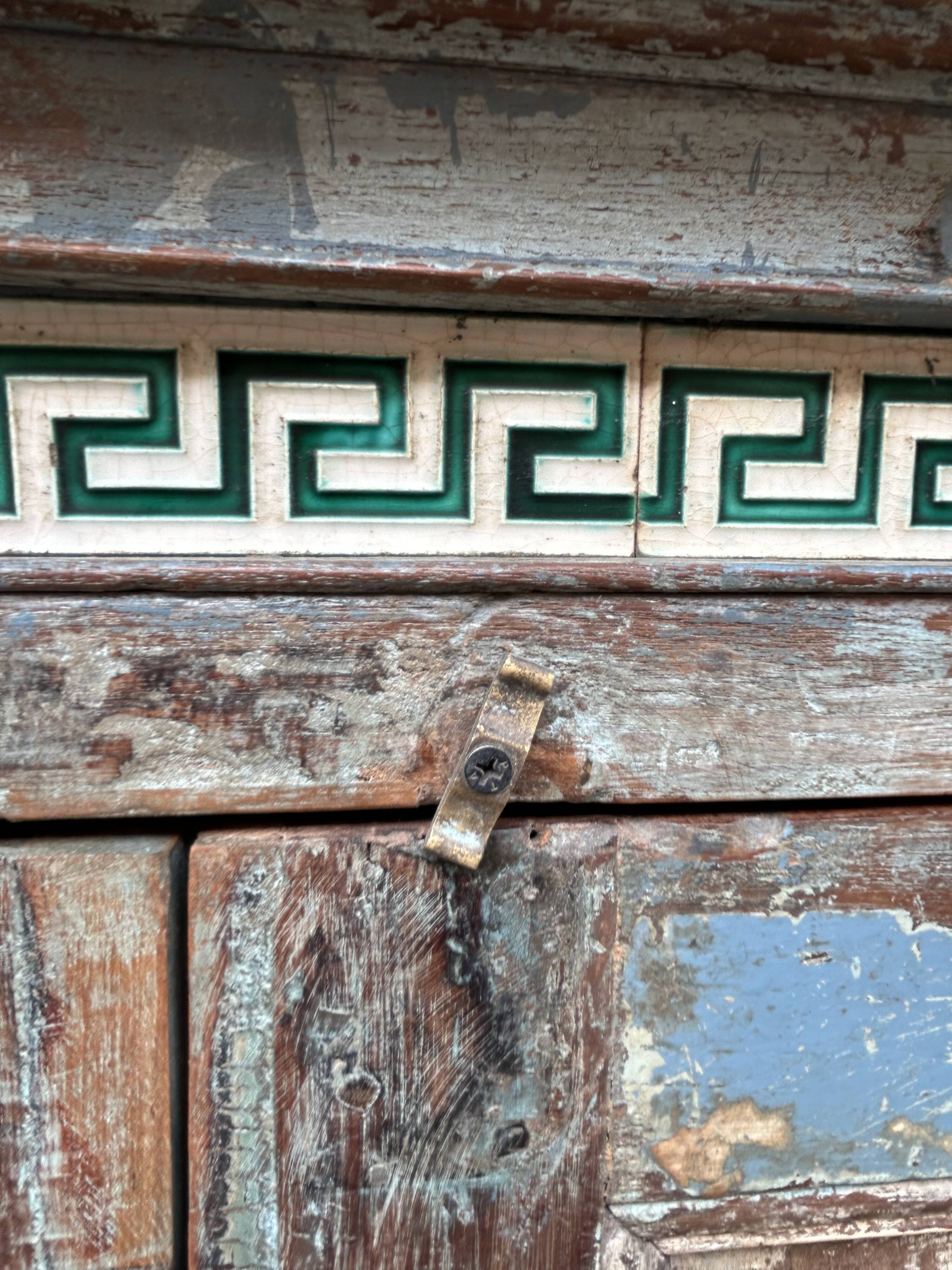 Rajasthani wardrobe in Burmese teak with original patina.