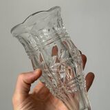 Chiseled crystal vase