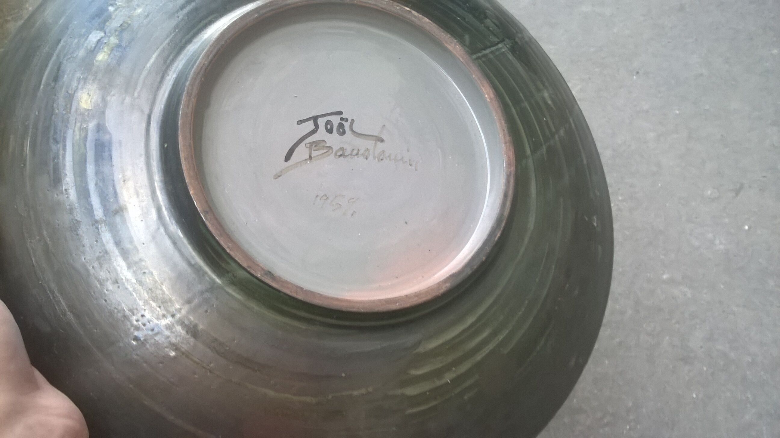 Joel Baudouin's large dish 1959