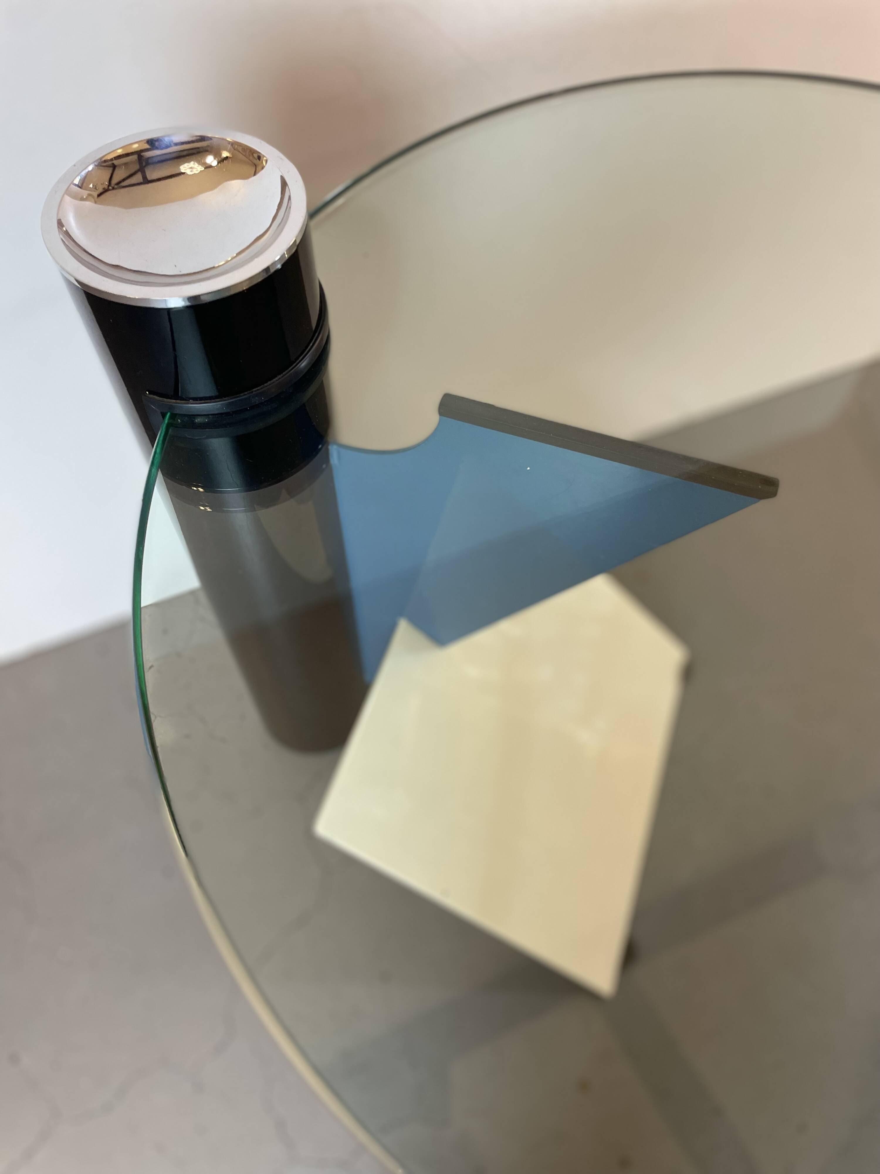 Memphis Postmodern Side Table by Peter Shire for Saporiti, 1980s