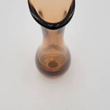 Contemporary amber glass vase