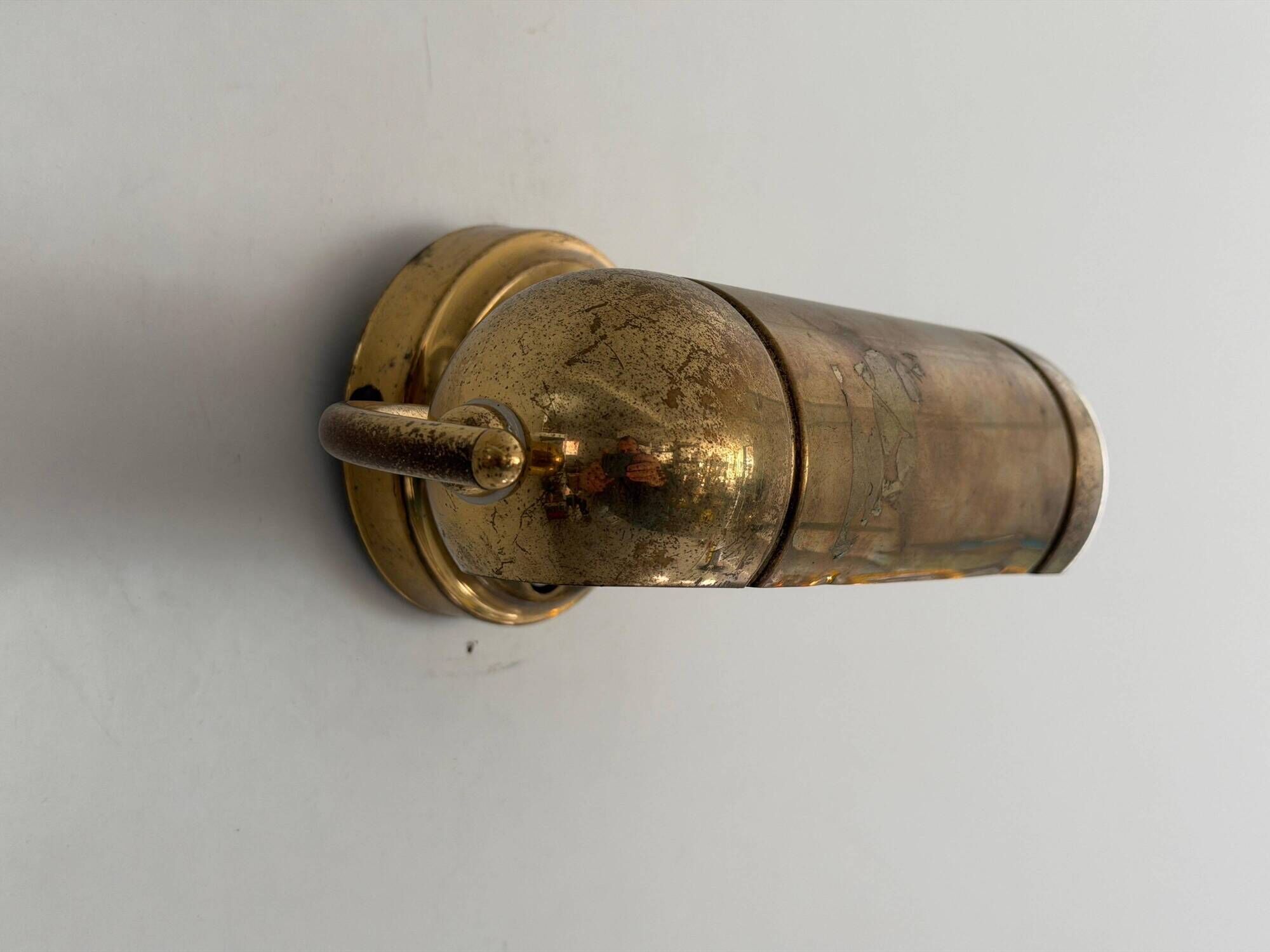 Pair of brass wall lights from the mid-century by N Leuchten, 1960s, Germany.