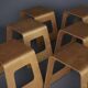 Tabourets Benjamin vintage IKEA en contreplaqué par Lisa Norinder, 1999. Lot de 6