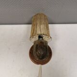 A ceramic wall lamp with a hard-pressed glass shade, Axella Denmark 1970s