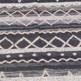 Recycled cotton handcrafted rug - Reversible - Grey