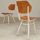 Paire de chaises ex Tchécoslovaquie TON Thonet Blanche et bois ciré
