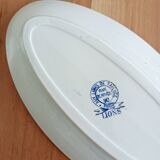 Iron clay dish with earthenware lions