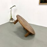 Circular oak coffee table, circa 1950
