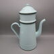 Old white enamelled coffee maker
