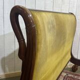 Lit Empire en acajou début XIXème à cols de cygnes et pieds griffes