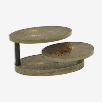 Metal and ceramic coffee table Vallauris