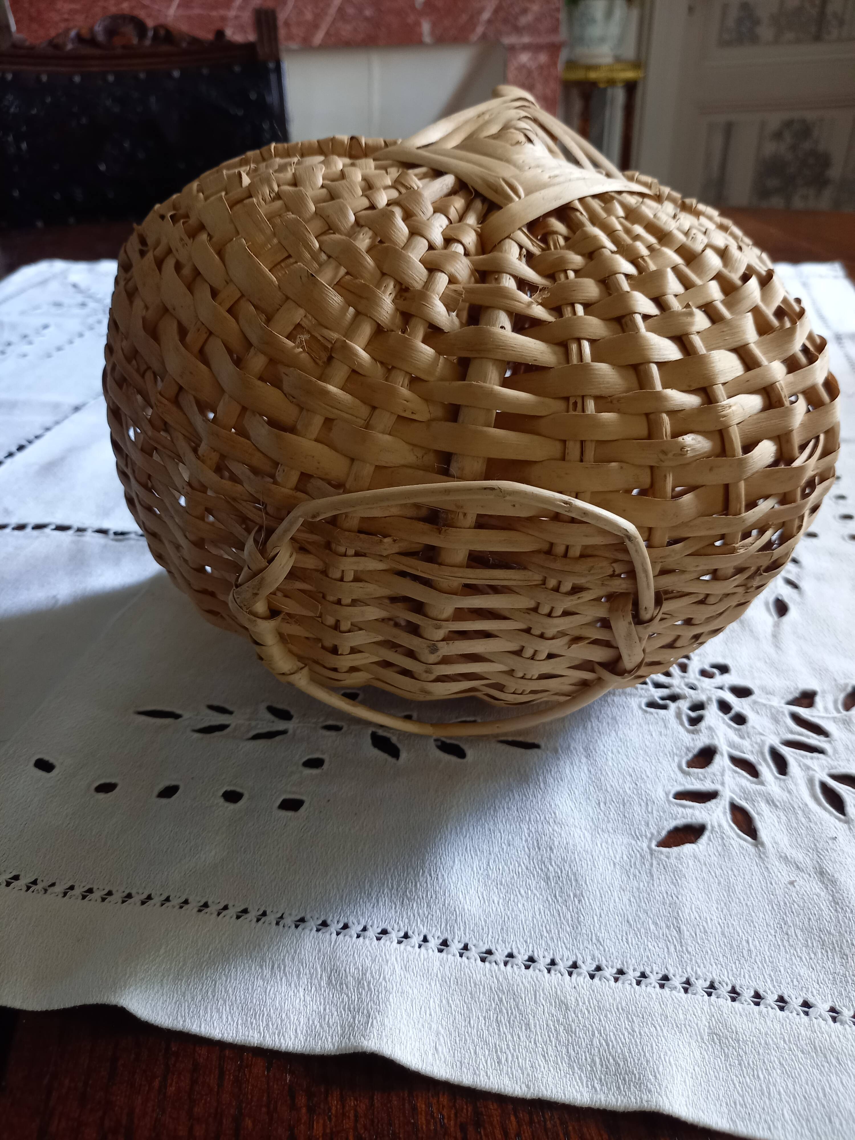 small wicker basket for child