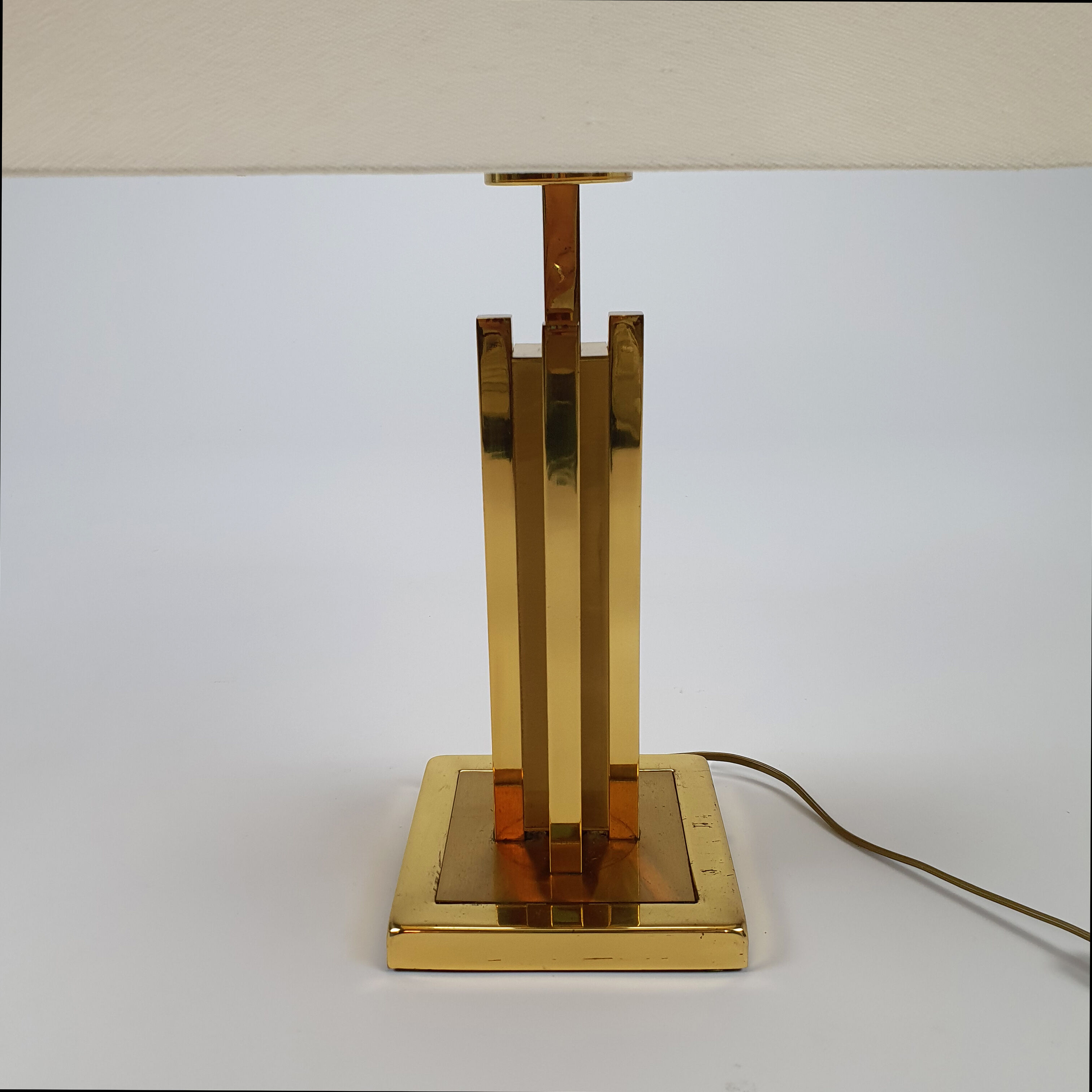 24kt Gold-plated table lamp, 1970s