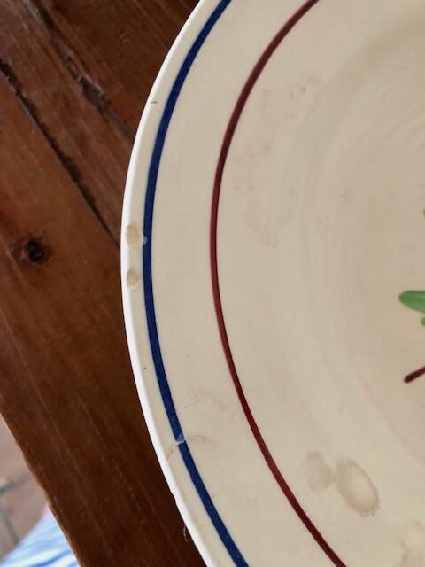 Luneville plates, "Chantilly" model