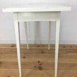 White wood desk foot compass