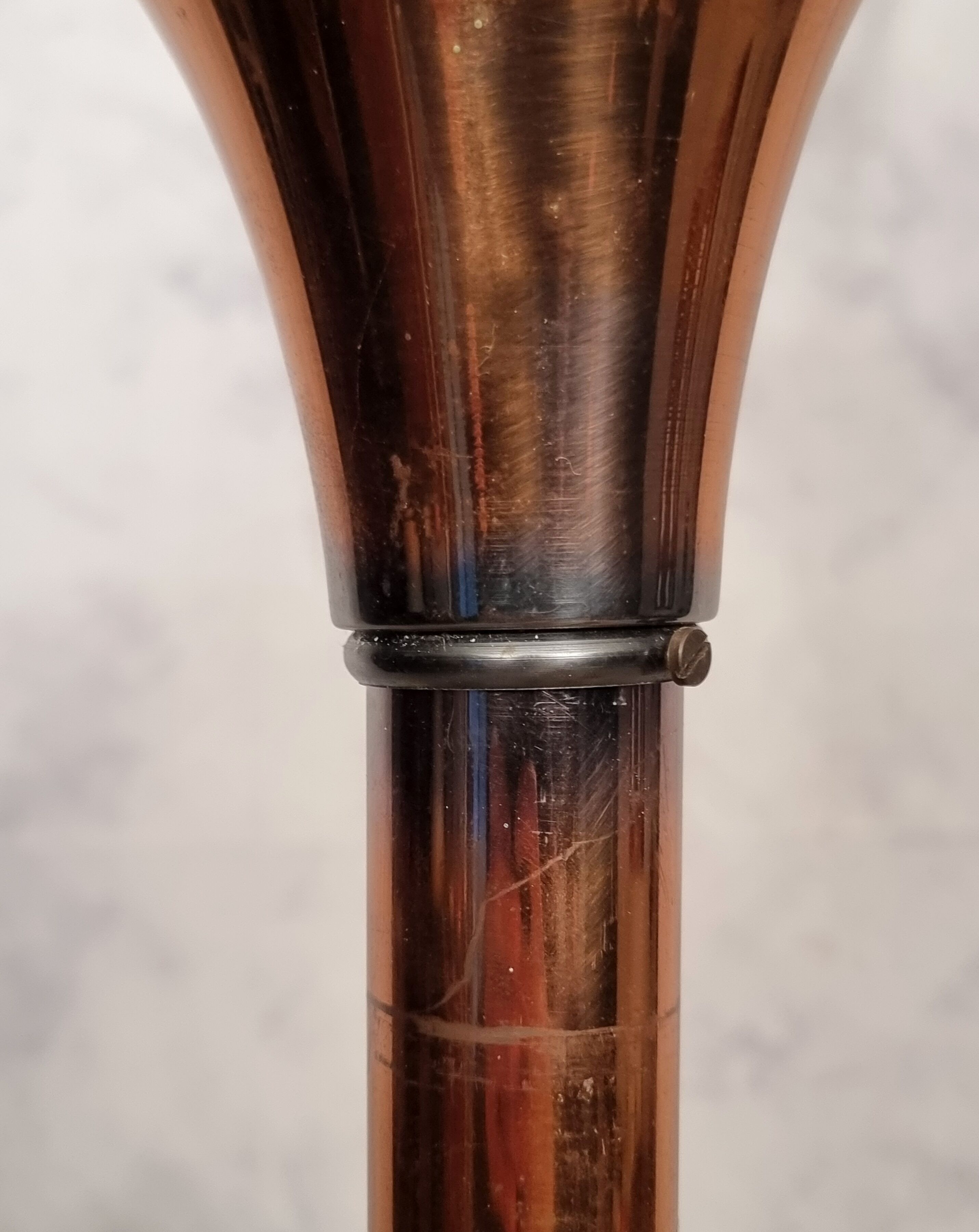 Art Deco pendant lamp by Henri Petitot - Patinated brass - Ca 1930
