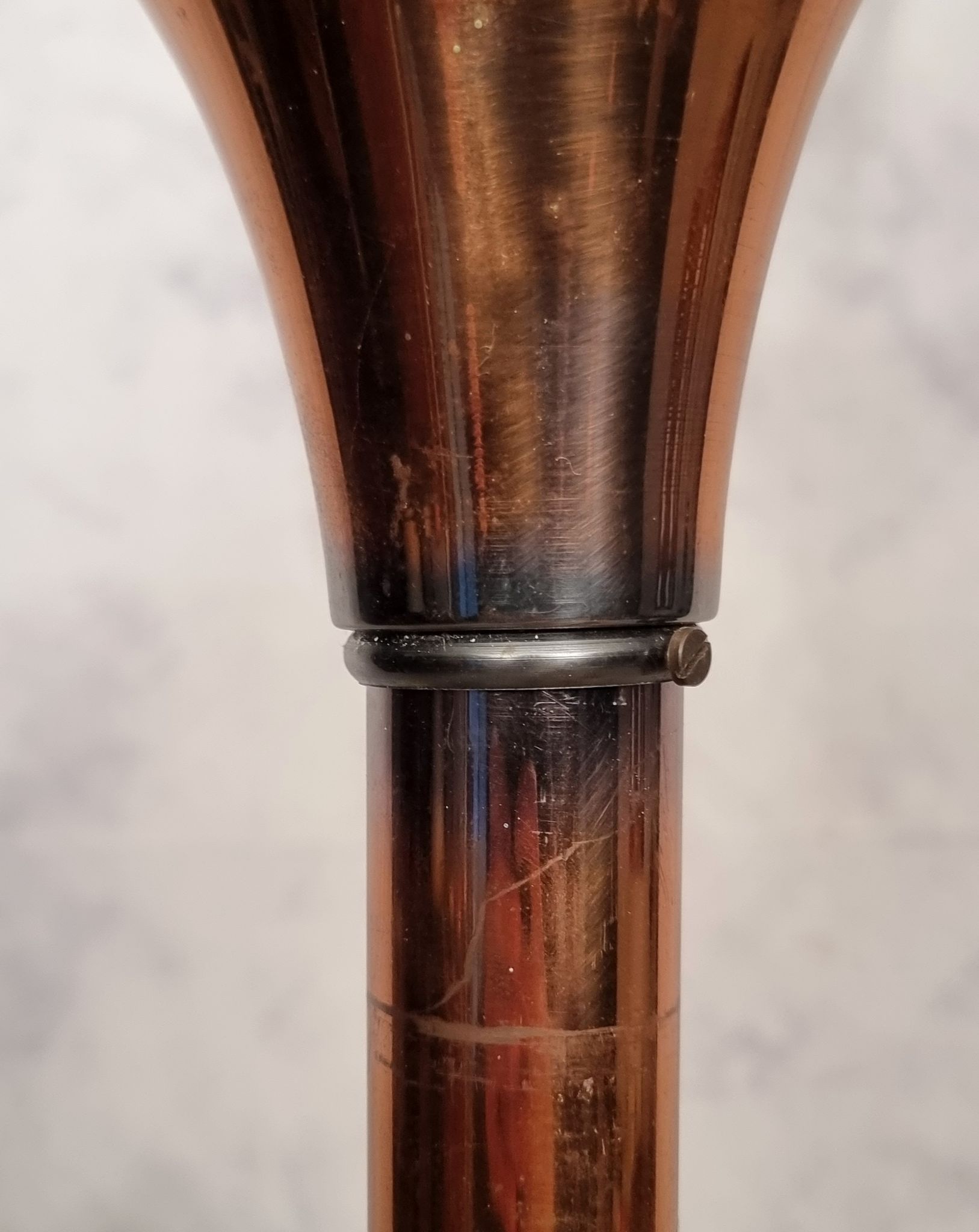 Art Deco pendant lamp by Henri Petitot - Patinated brass - Ca 1930