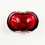 Large Sommerso Murano Glass Bowl or Vide Poche attributed to Flavio Poli, Italy, 1960s/1970s