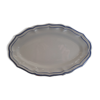 Oval dish n°6 collection blue fillets