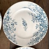 Badonviller ironstone plates "Roses"