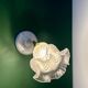 Vintage frosted glass tulip wall light (APJ1)
