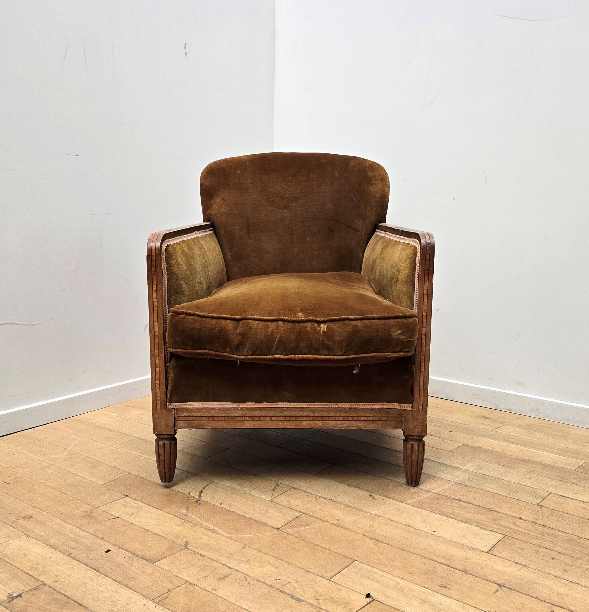 Vintage bergère armchair