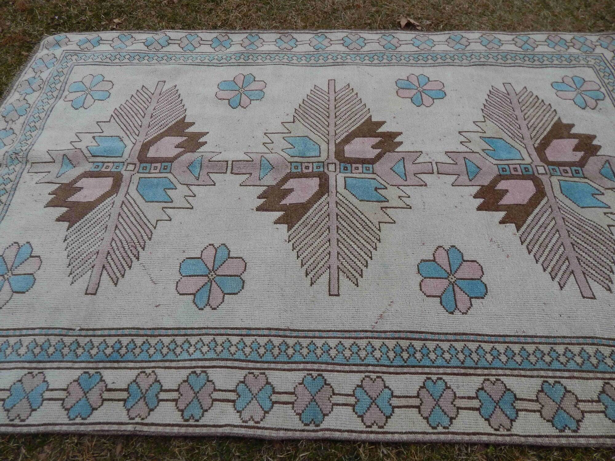 Vintage Turkish hallway rug 151x238 cm