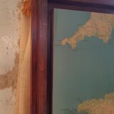 Vintage on wooden frame relief map of France