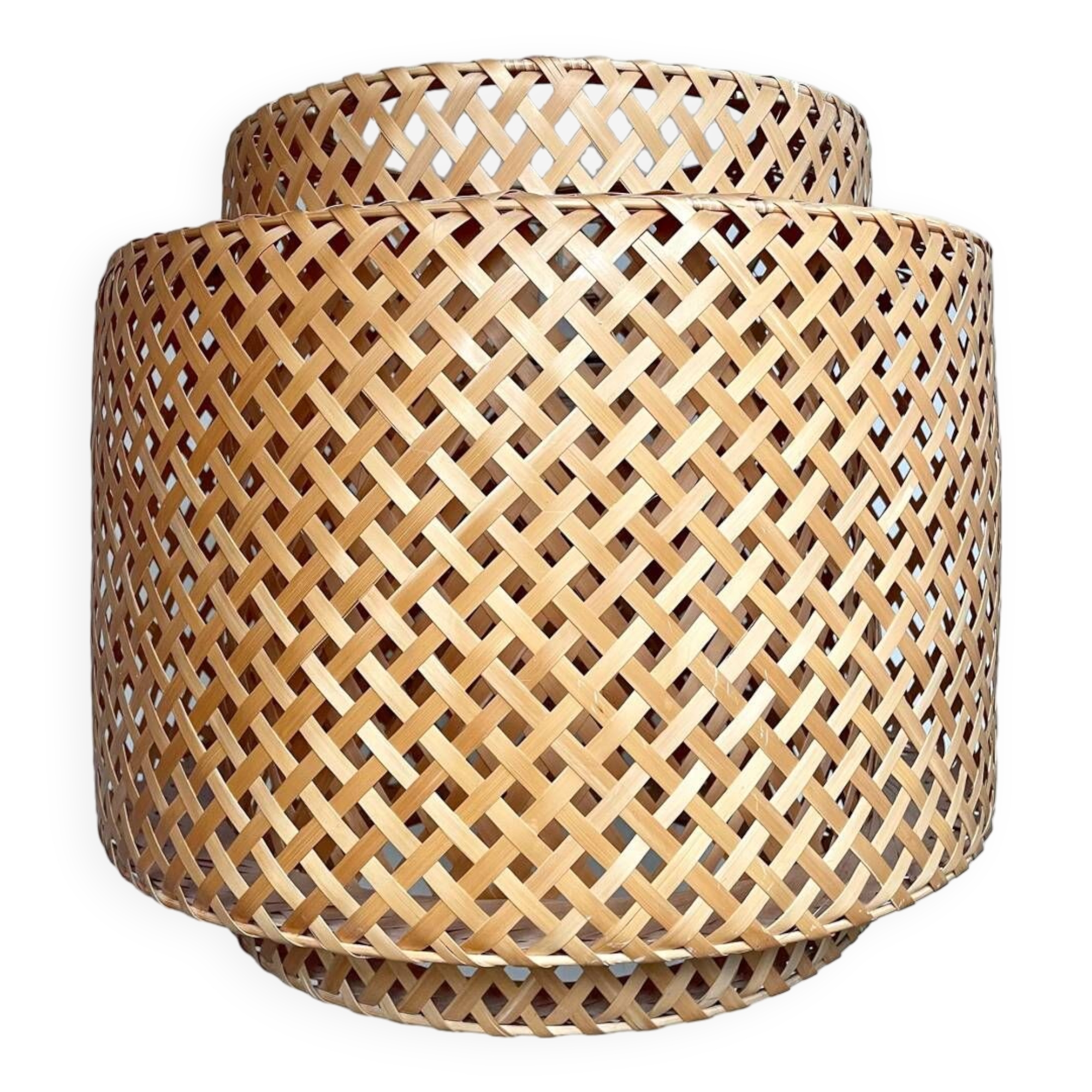 Suspension en bambou naturel tressé