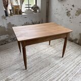 1950s walnut bistro farmhouse table