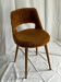 Camel barrel chair with faux fur by Baumann