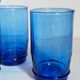 Cinq verres de verrier en verre soufflé vintages