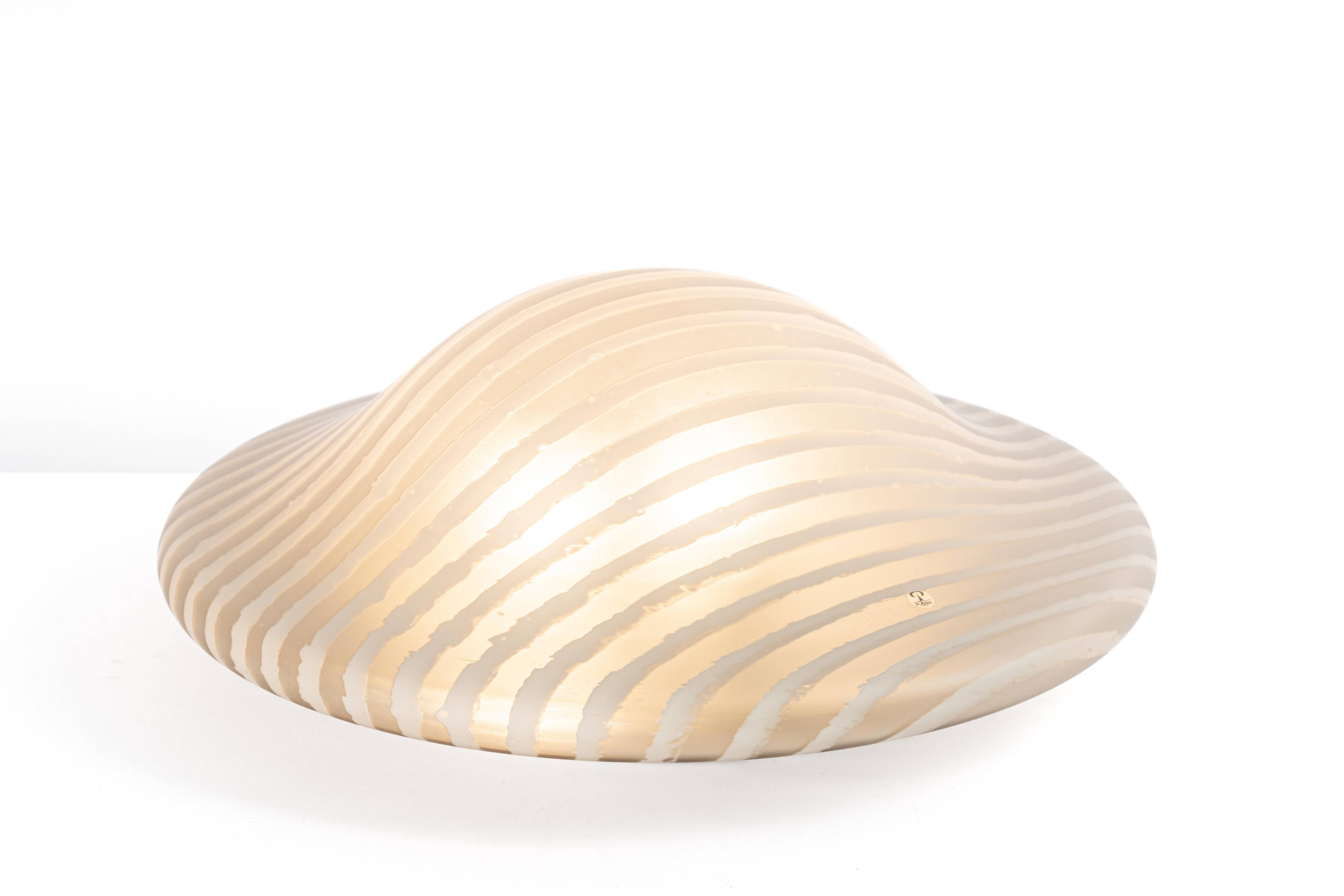 Magnificent glass ceiling light by Peill & Putzler, Germany, 1970s.