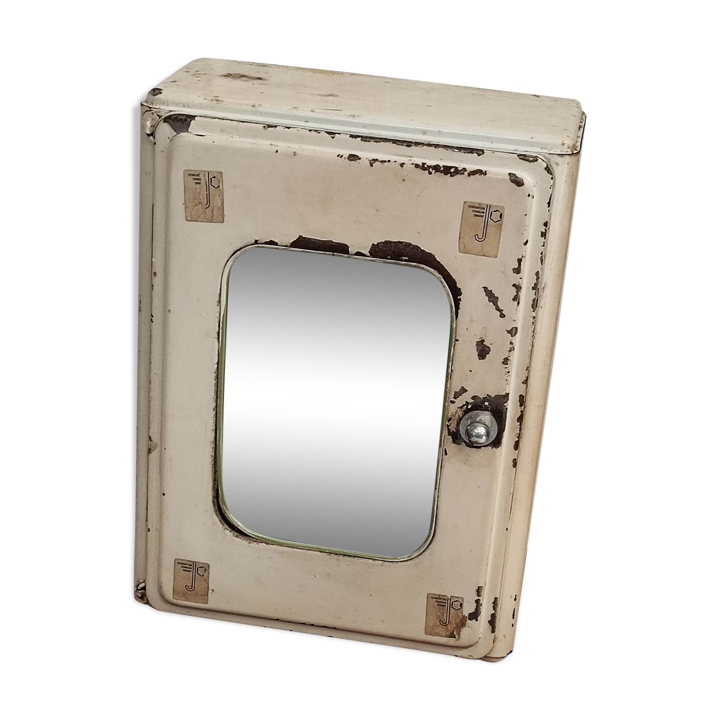 Metal medicine cabinet mirror