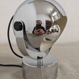 Eye ball lamp or wall light, chrome, space age, France circa 1970.