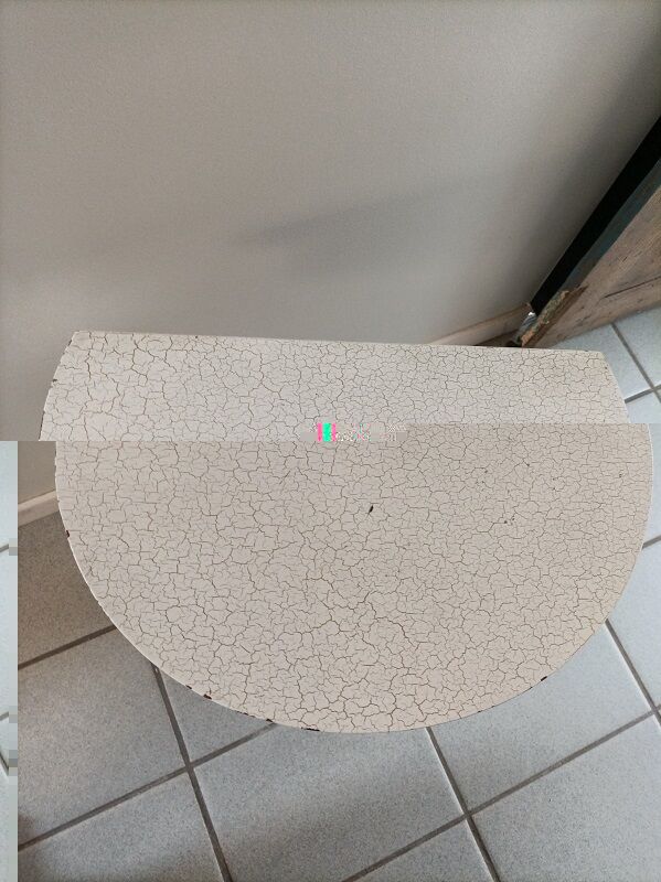 Bedside table console pedestal table drawer beige cracked gold wood