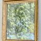 antique moulded wood and gilded stucco mirror - de-mercurised mirror sold in the e