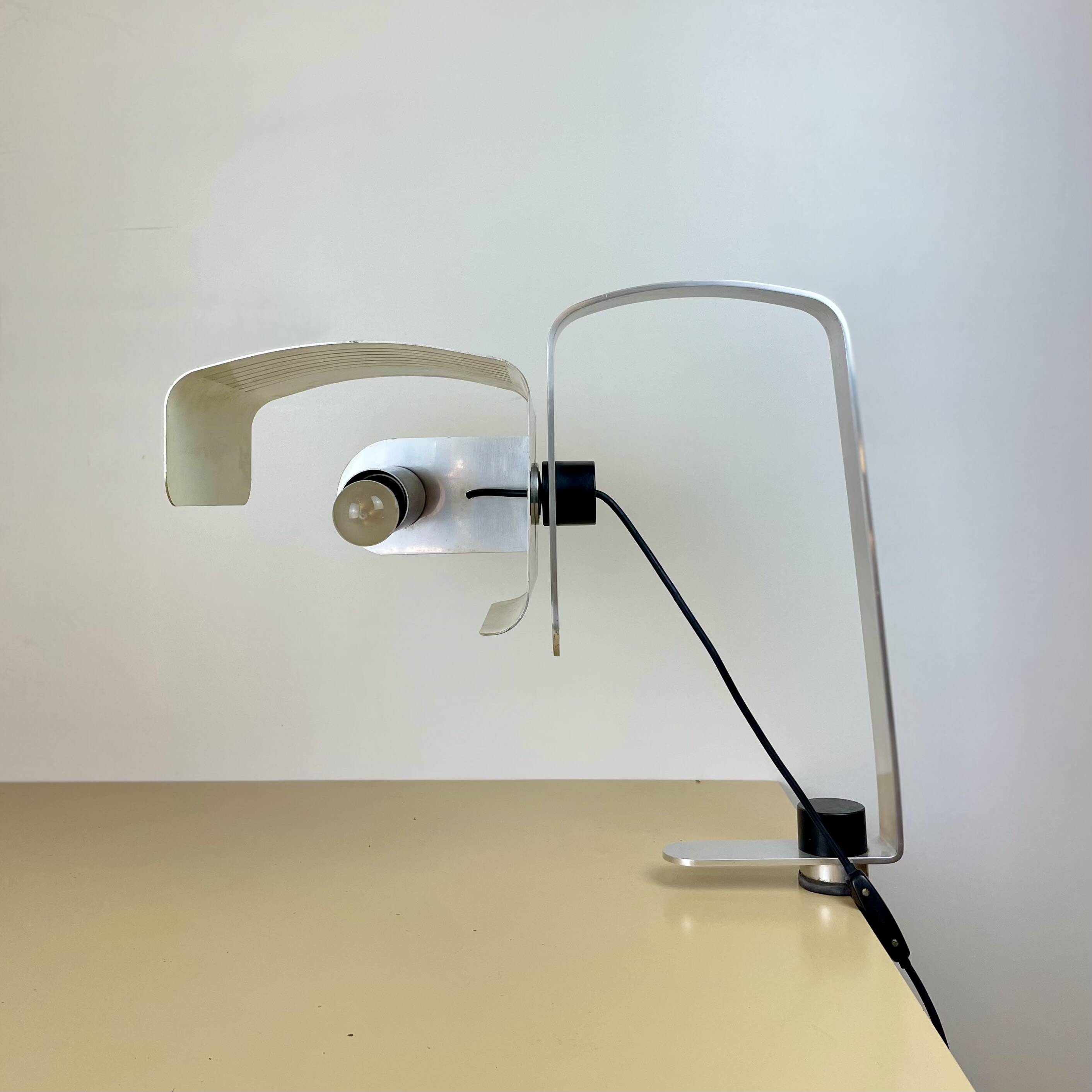 Large Aluminum Desk Lamp by Etienne Fermigier for Monic, 1970s