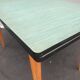 Expandable compass feet table and green vinyl tray from China