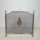 Brass fire screen and grille in the Louis XVI style in the taste of Maison Jansen.