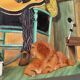 Tableau d’un guitariste signé Pinson