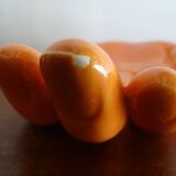 Empty pocket hand vintage ceramic orange