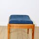 Stool seat navy blue structural fabric Art Deco - 2 pieces available